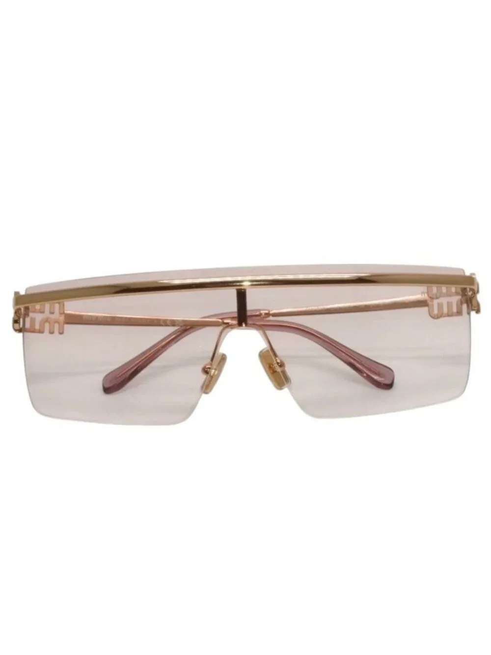 Miu Miu Sunglasses 75 0 125 Pink Gold Acetate Alloy Eyewear